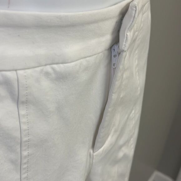 NYDJ Cream Ankle Pants with Front and Back Pleating - Picture 7 of 14